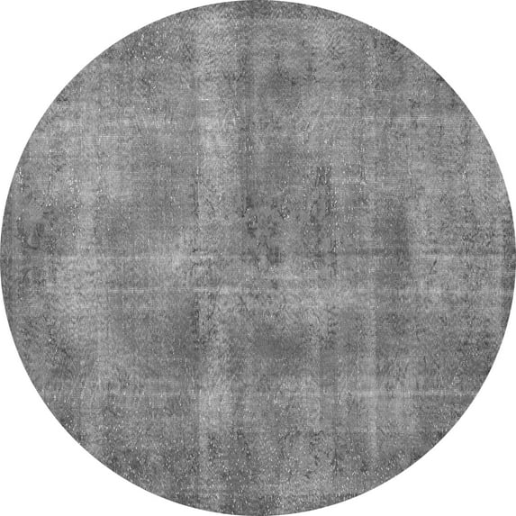 Ahgly Company Indoor Round Persian Gray Bohemian Area Rugs, 3' Round