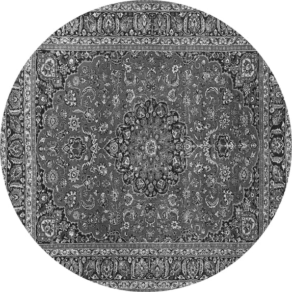 Ahgly Company Indoor Round Persian Gray Traditional Area Rugs, 6' Round