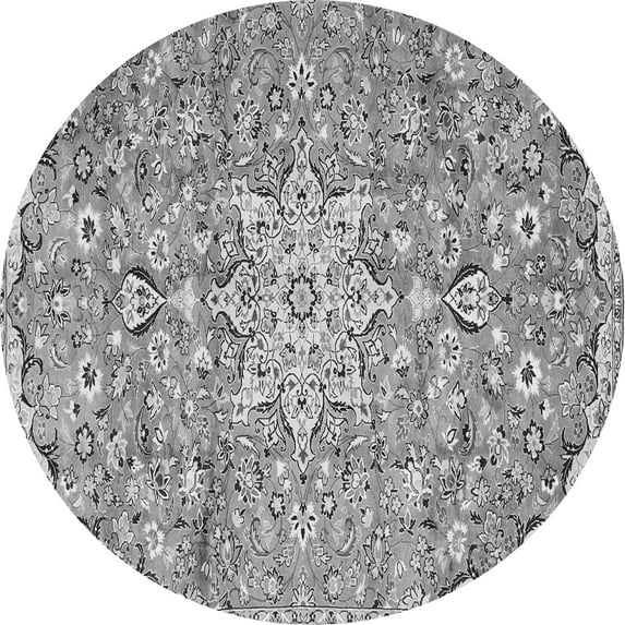 Ahgly Company Indoor Round Persian Gray Traditional Area Rugs, 6' Round