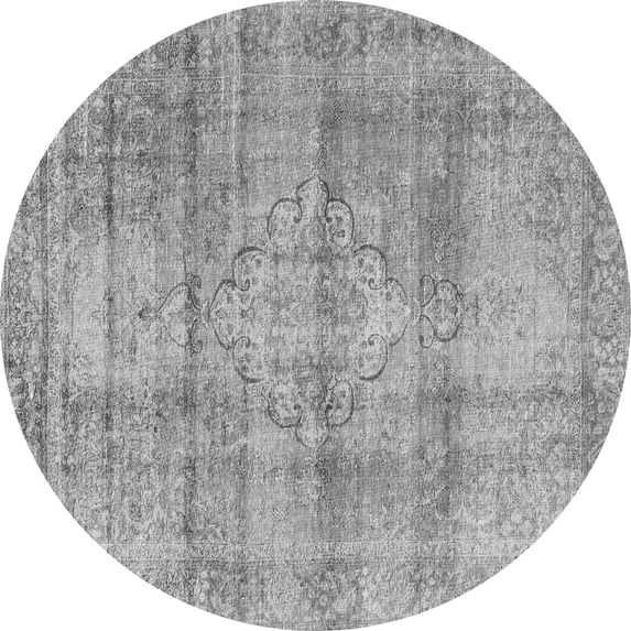 Ahgly Company Indoor Round Persian Gray Traditional Area Rugs, 7' Round
