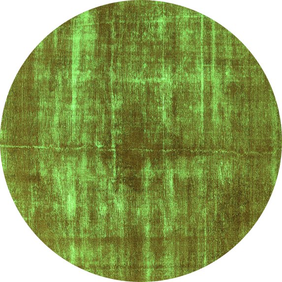 Ahgly Company Indoor Round Persian Green Bohemian Area Rugs, 4' Round