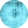 thumbnail image 1 of Ahgly Company Indoor Round Persian Light Blue Traditional Area Rugs, 8' Round, 1 of 4