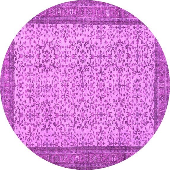 Ahgly Company Indoor Round Persian Pink Traditional Area Rugs, 3' Round