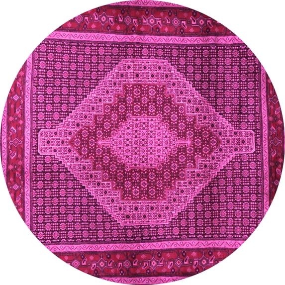 Ahgly Company Indoor Round Persian Pink Traditional Area Rugs, 4' Round
