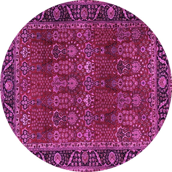 Ahgly Company Indoor Round Persian Pink Traditional Area Rugs, 4' Round