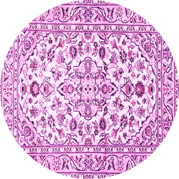 Ahgly Company Indoor Round Persian Pink Traditional Area Rugs, 6' Round