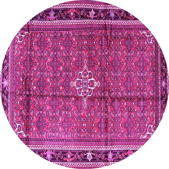 Ahgly Company Indoor Round Persian Pink Traditional Area Rugs, 7' Round