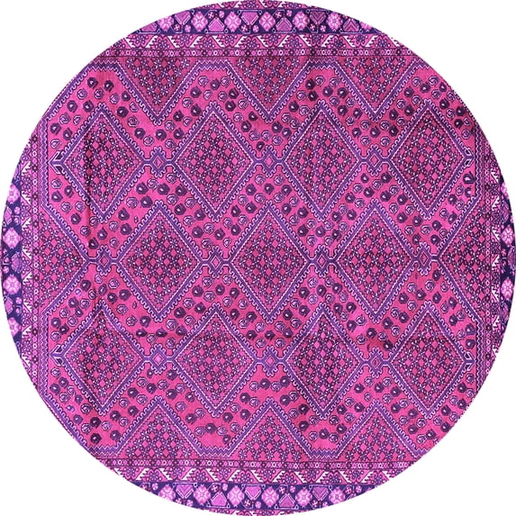 Ahgly Company Indoor Round Persian Purple Traditional Area Rugs, 3' Round