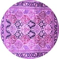 thumbnail image 1 of Ahgly Company Indoor Round Persian Purple Traditional Area Rugs, 3' Round, 1 of 4