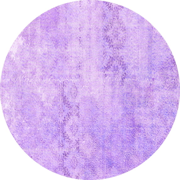 Ahgly Company Indoor Round Persian Purple Traditional Area Rugs, 3' Round