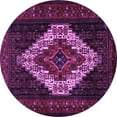 thumbnail image 1 of Ahgly Company Indoor Round Persian Purple Traditional Area Rugs, 5' Round, 1 of 4