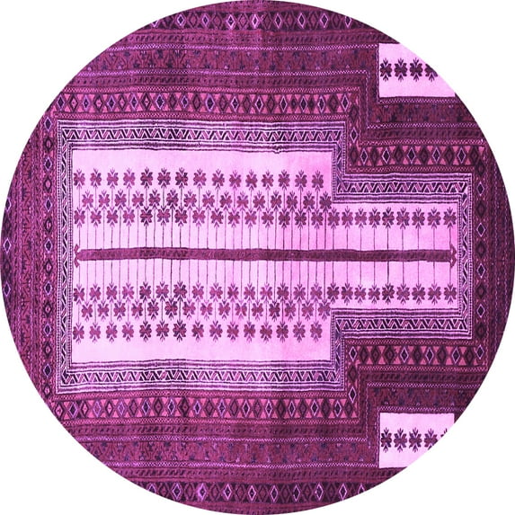 Ahgly Company Indoor Round Persian Purple Traditional Area Rugs, 5' Round