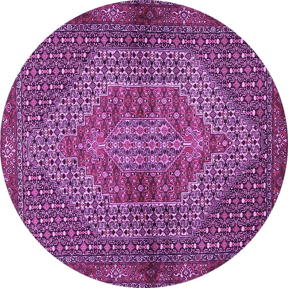 Ahgly Company Indoor Round Persian Purple Traditional Area Rugs, 6' Round