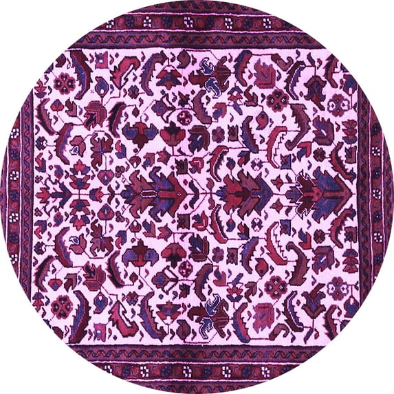 Ahgly Company Indoor Round Persian Purple Traditional Area Rugs, 8' Round