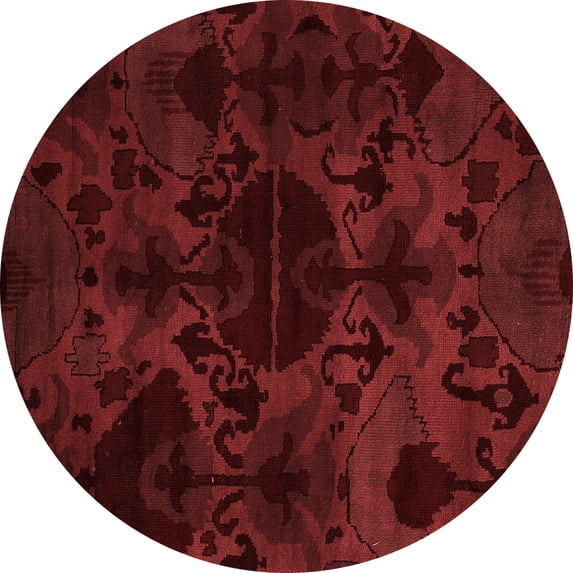 Ahgly Company Indoor Round Persian Red Bohemian Area Rugs, 3' Round