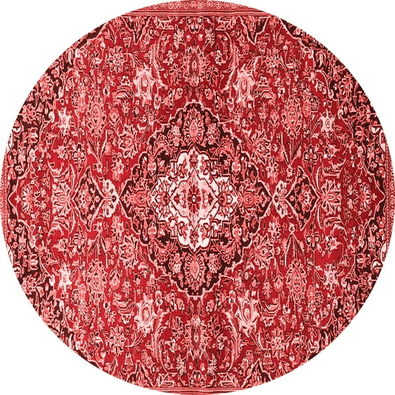 Ahgly Company Indoor Round Persian Red Traditional Area Rugs, 3' Round