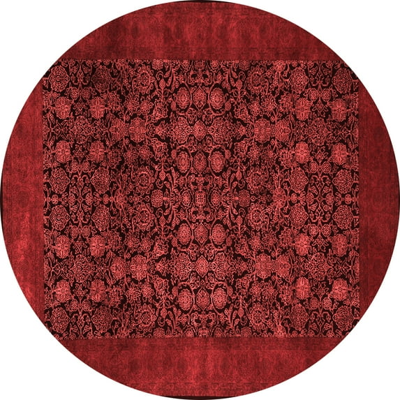 Ahgly Company Indoor Round Persian Red Traditional Area Rugs, 4' Round