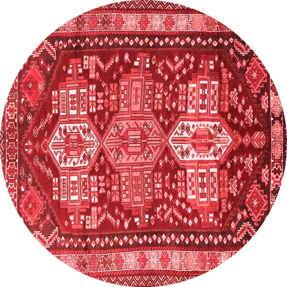 Ahgly Company Indoor Round Persian Red Traditional Area Rugs, 7' Round