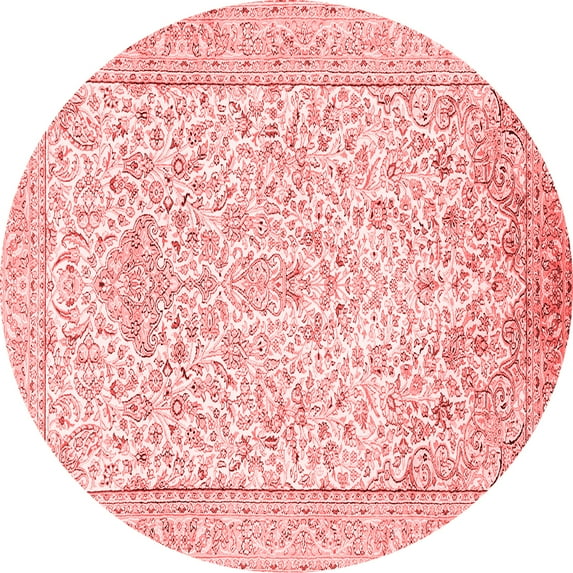 Ahgly Company Indoor Round Persian Red Traditional Area Rugs, 8' Round