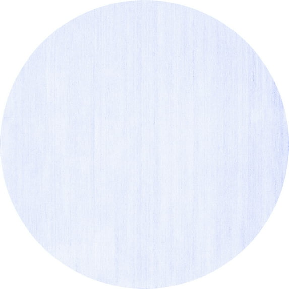 Ahgly Company Indoor Round Solid Blue Modern Area Rugs, 3' Round