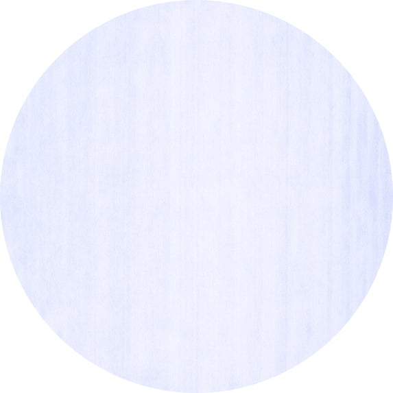 Ahgly Company Indoor Round Solid Blue Modern Area Rugs, 5' Round