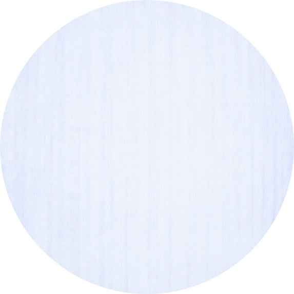 Ahgly Company Indoor Round Solid Blue Modern Area Rugs, 6' Round