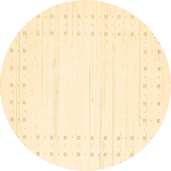 Ahgly Company Indoor Round Solid Brown Modern Area Rugs, 3' Round