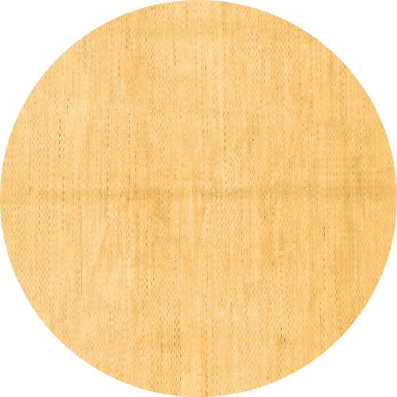 Ahgly Company Indoor Round Solid Brown Modern Area Rugs, 4' Round