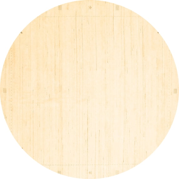 Ahgly Company Indoor Round Solid Brown Modern Area Rugs, 4' Round