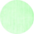 thumbnail image 1 of Ahgly Company Indoor Round Solid Emerald Green Modern Area Rugs, 3' Round, 1 of 4