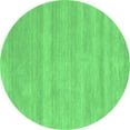 thumbnail image 1 of Ahgly Company Indoor Round Solid Emerald Green Modern Area Rugs, 4' Round, 1 of 4