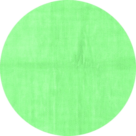 Ahgly Company Indoor Round Solid Emerald Green Modern Area Rugs, 5' Round