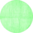 thumbnail image 1 of Ahgly Company Indoor Round Solid Emerald Green Modern Area Rugs, 6' Round, 1 of 4