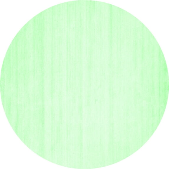 Ahgly Company Indoor Round Solid Emerald Green Modern Area Rugs, 6' Round