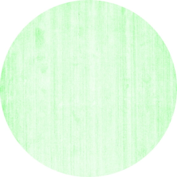 Ahgly Company Indoor Round Solid Emerald Green Modern Area Rugs, 6' Round