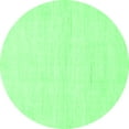 thumbnail image 1 of Ahgly Company Indoor Round Solid Emerald Green Modern Area Rugs, 6' Round, 1 of 4