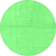 thumbnail image 1 of Ahgly Company Indoor Round Solid Emerald Green Modern Area Rugs, 7' Round, 1 of 4