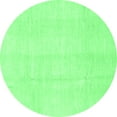 thumbnail image 1 of Ahgly Company Indoor Round Solid Emerald Green Modern Area Rugs, 8' Round, 1 of 4