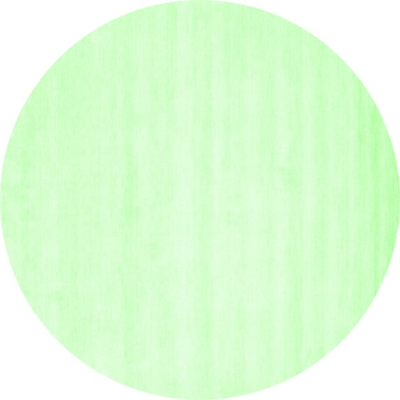 Ahgly Company Indoor Round Solid Green Modern Area Rugs, 5' Round