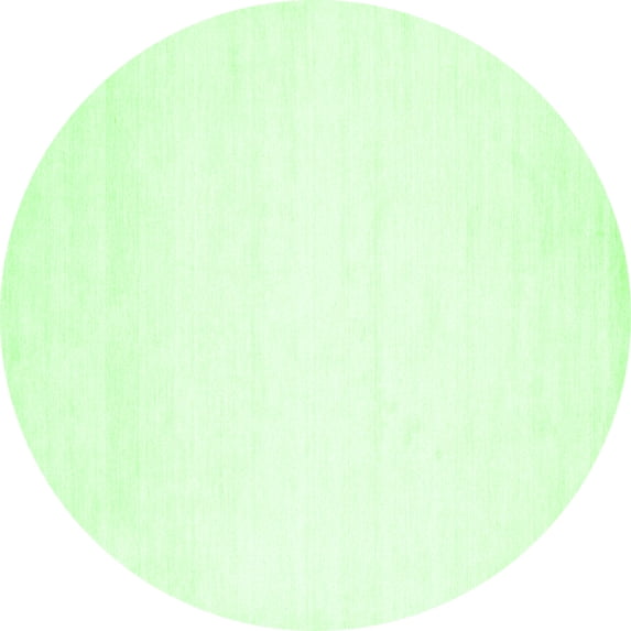 Ahgly Company Indoor Round Solid Green Modern Area Rugs, 6' Round