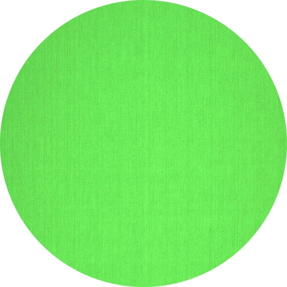 Ahgly Company Indoor Round Solid Green Modern Area Rugs, 6' Round