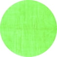 thumbnail image 1 of Ahgly Company Indoor Round Solid Green Modern Area Rugs, 8' Round, 1 of 4