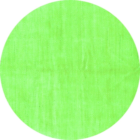 Ahgly Company Indoor Round Solid Green Modern Area Rugs, 8' Round