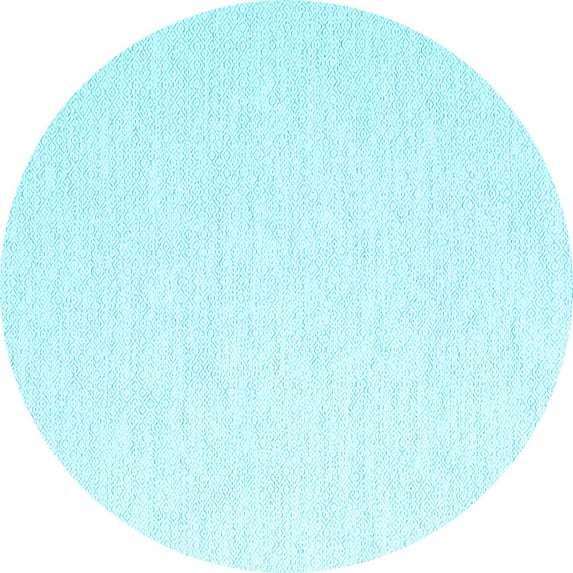 Ahgly Company Indoor Round Solid Light Blue Modern Area Rugs, 4' Round