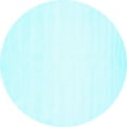 thumbnail image 1 of Ahgly Company Indoor Round Solid Light Blue Modern Area Rugs, 4' Round, 1 of 4