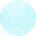 thumbnail image 1 of Ahgly Company Indoor Round Solid Light Blue Modern Area Rugs, 7' Round, 1 of 4