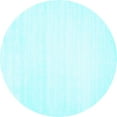 thumbnail image 1 of Ahgly Company Indoor Round Solid Light Blue Modern Area Rugs, 7' Round, 1 of 4