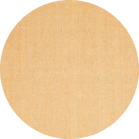 Ahgly Company Indoor Round Solid Orange Modern Area Rugs, 3' Round