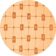 thumbnail image 1 of Ahgly Company Indoor Round Solid Orange Modern Area Rugs, 3' Round, 1 of 4