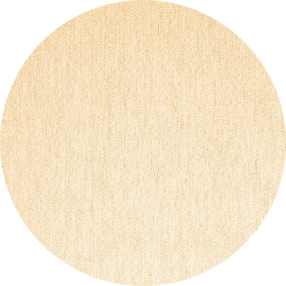 Ahgly Company Indoor Round Solid Orange Modern Area Rugs, 4' Round